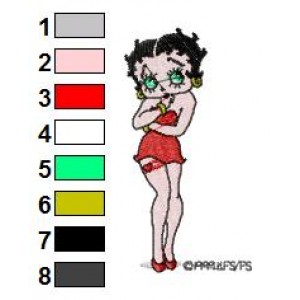 Betty Boop Embroidery Design 42